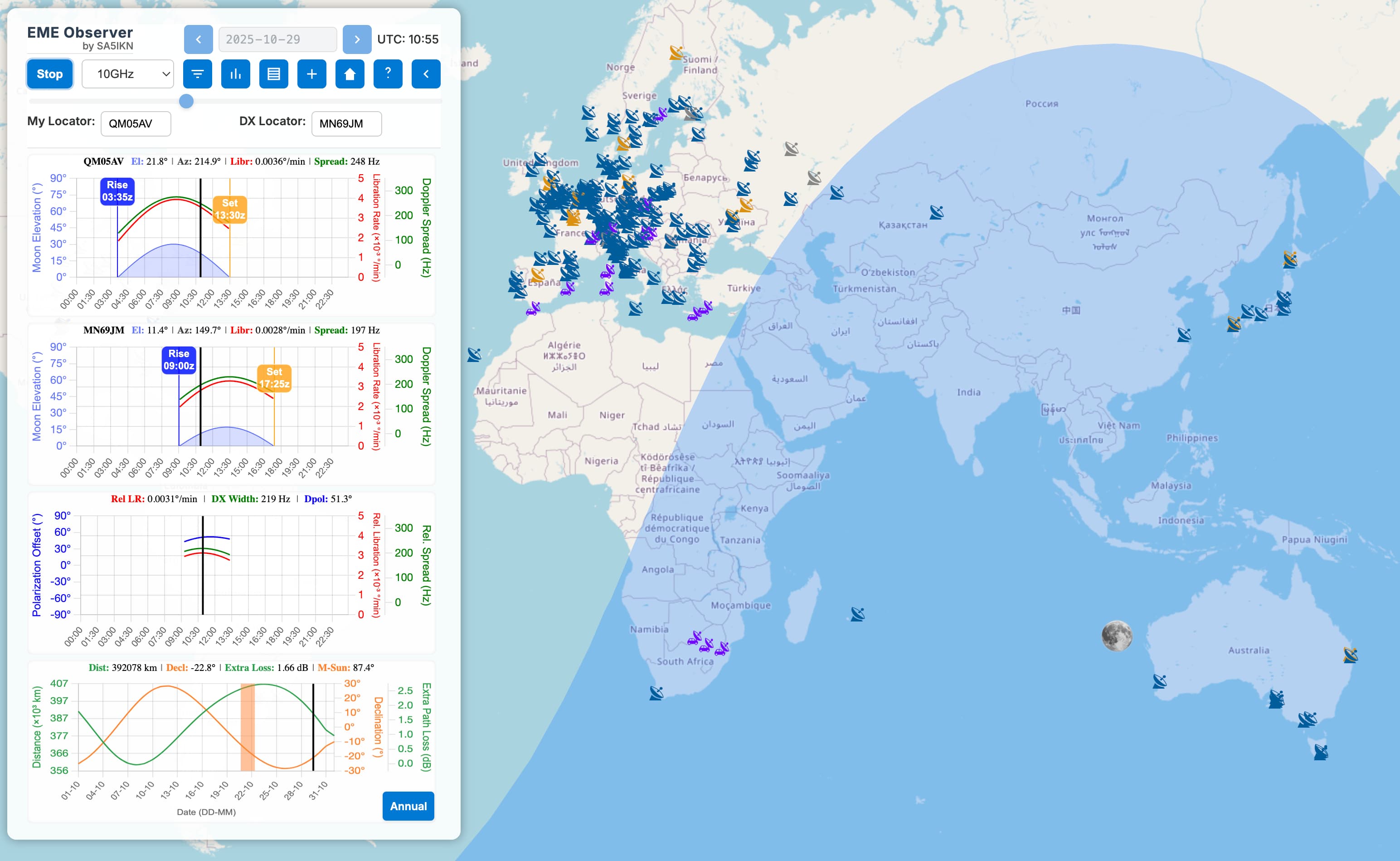 Realtime Tracking Mode in EME Observer