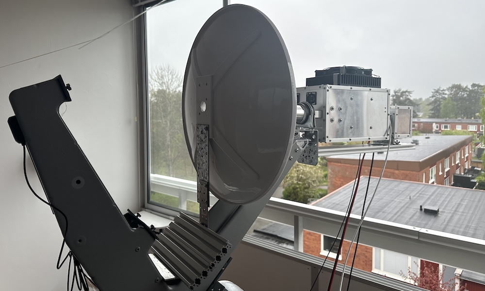 SA5IKN - 50cm prime focus dish setup